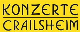 Logo mit einem gelben Hintergrund und dem Schriftzug: Konzerte Crailsheim