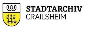 Wappen der Stadt Crailsheim und rechts daneben die Schrift: Stadtarchiv Crailsheim